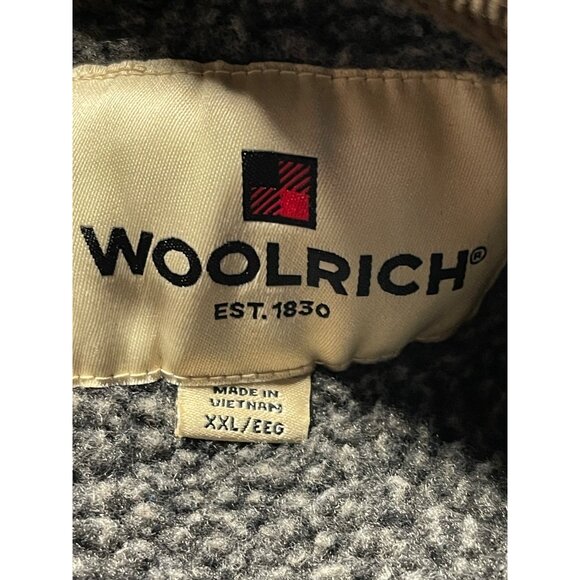Woolrich Drifter Chore Jacket Gray Sherpa Lined Cotton Shell Men XXL Vintage 90s - Picture 7 of 11